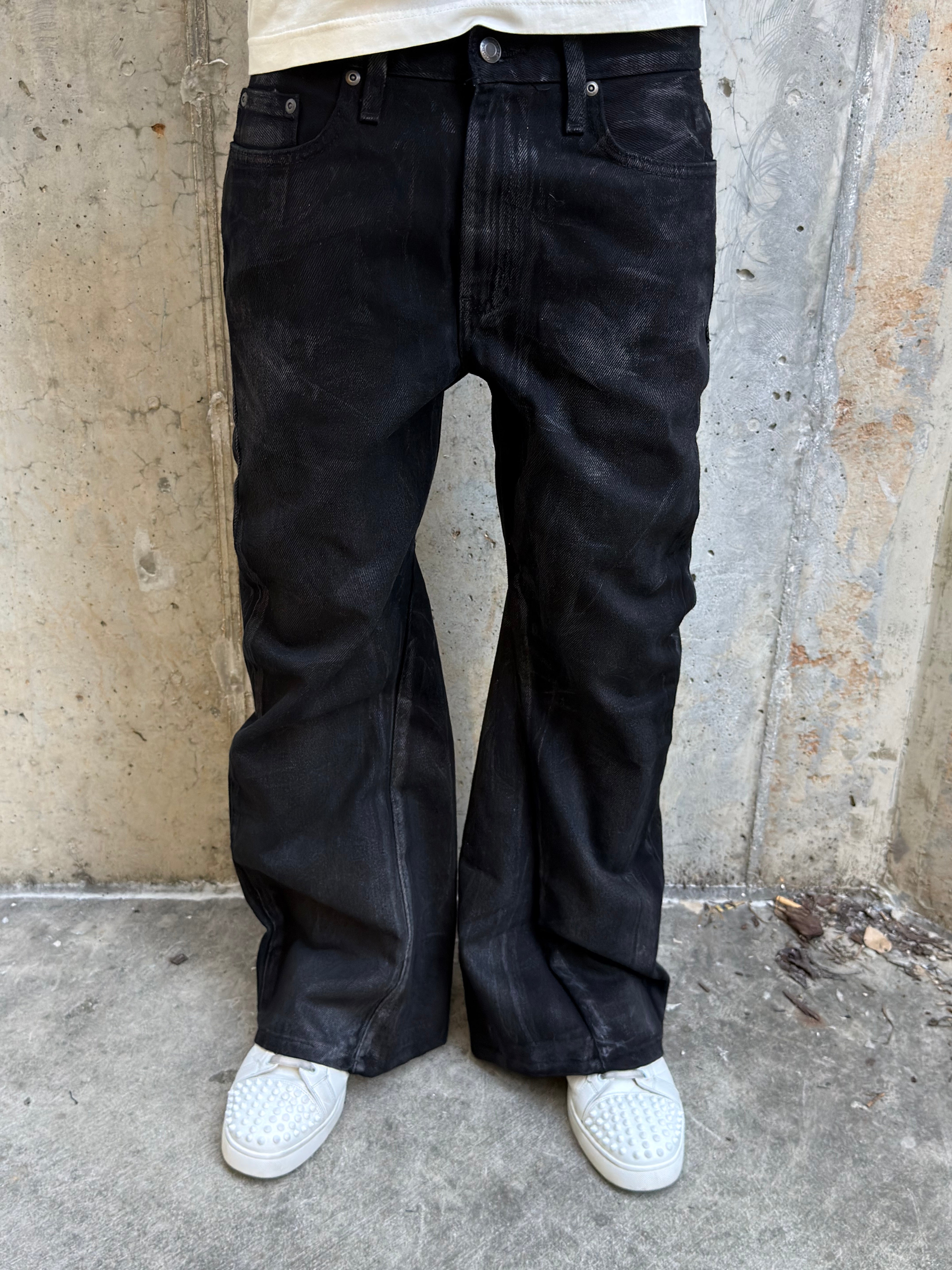 waxed denim (flared) - WithoutSaint